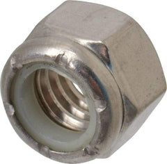 Value Collection - 7/16-14 UNC 316 Hex Lock Nut with Nylon Insert - 5/8" Width Across Flats, 29/64" High - Best Tool & Supply