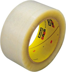 3M - 36mm x 50m Clear Rubber Adhesive Sealing Tape - Polyester Film Backing, 3.4 mil Thick, 67 Lb Tensile Strength, Series 355 - Best Tool & Supply