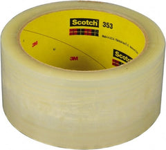Packing Tape: Clear, Rubber Adhesive Polyester Film, 1.9 mil Thick, 25 lb/in Tensile Strength, Series 353