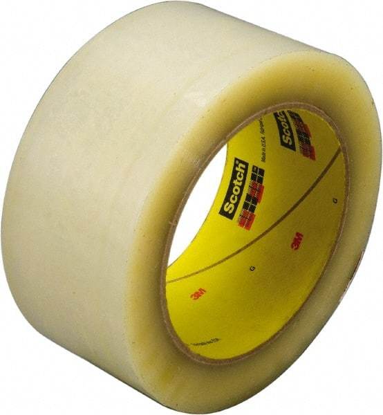 3M - 48mm x 914m Clear Rubber Adhesive Sealing Tape - Polyester Film Backing, 3.4 mil Thick, 67 Lb Tensile Strength, Series 355 - Best Tool & Supply