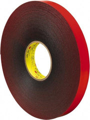 3M - 1" x 36 Yd Acrylic Adhesive Double Sided Tape - 45 mil Thick, Gray, Acrylic Foam Liner, Continuous Roll, Series 4611 - Best Tool & Supply