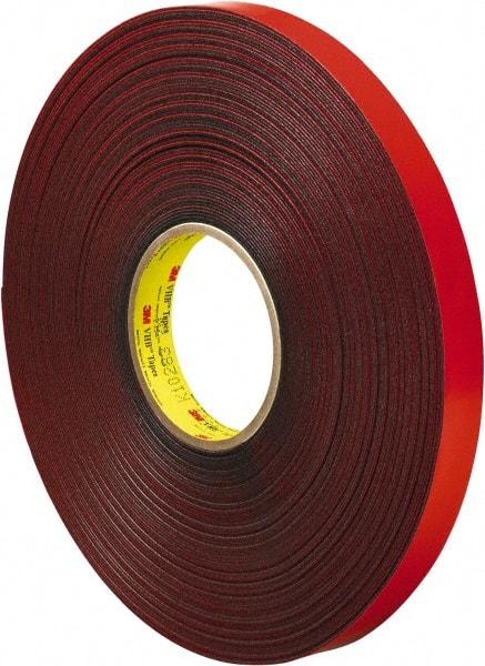 3M - 3/4" x 36 Yd Acrylic Adhesive Double Sided Tape - 45 mil Thick, Gray, Acrylic Foam Liner, Continuous Roll, Series 4611 - Best Tool & Supply