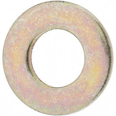 Value Collection - 1/2" Screw, Grade 8 Steel SAE Flat Washer - 17/32" ID x 1-1/16" OD, 3/32" Thick, Zinc Yellow Dichromate Finish - Best Tool & Supply