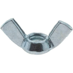 Value Collection - 1/4-20 UNC, Zinc Plated, Steel Type A Wing Nut - 1.1" Wing Span, 0.57" Wing Span - Best Tool & Supply