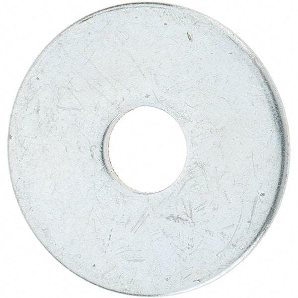 Value Collection - 1/4" Screw, Steel Fender Flat Washer - 9/32" ID x 1" OD, 1/16" Thick, Zinc-Plated Finish - Best Tool & Supply