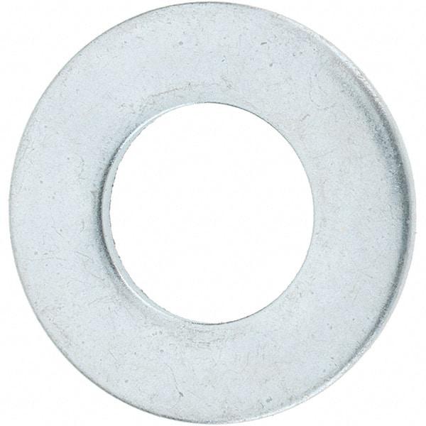 Value Collection - 3/8" Screw, Steel SAE Flat Washer - 13/32" ID x 13/16" OD, 1/16" Thick, Zinc-Plated Finish - Best Tool & Supply