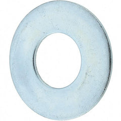 Value Collection - 1-1/4" Screw, Steel USS Flat Washer - 1-3/8" ID x 3" OD, 0.136" Thick, Zinc-Plated Finish - Best Tool & Supply