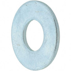 Value Collection - 3/8" Screw, Steel USS Flat Washer - 7/16" ID x 1" OD, 5/64" Thick, Zinc-Plated Finish - Best Tool & Supply