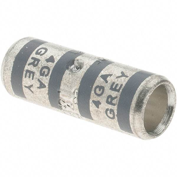 Thomas & Betts - 4 AWG Compatible, Butt Splice Terminal - Gray - Best Tool & Supply