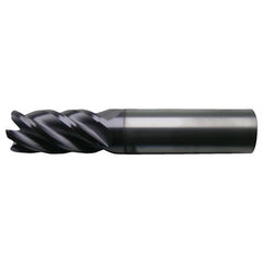 ‎3/8″ × 3/8″ × 1-1/8″ × 3″ RHS / RHC Solid Carbide 5-Flute High-Performance End Mill for Ferrous Materials - TiAlN - Exact Industrial Supply