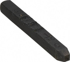 Made in USA - 1/16" Character Size, 6 Character, Heavy Duty Individual Steel Stamp - Steel, Individual - Best Tool & Supply