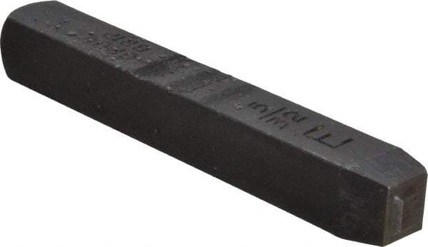 Made in USA - 5/32" Character Size, E Character, Heavy Duty Individual Steel Stamp - Steel, Individual - Best Tool & Supply