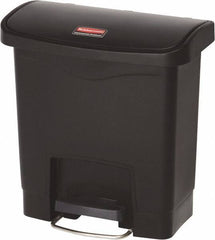 Rubbermaid - 4 Gal Rectangle Unlabeled Trash Can - 15.7" High x 14-7/8" Long, Black, Resin - Best Tool & Supply