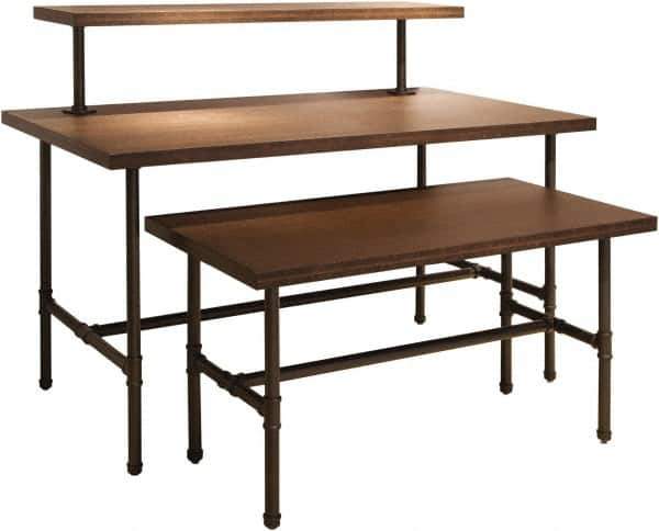 ECONOCO - 54" Long x 14" Wide x 12" High Stationary Table Nesting Topper - Dark Brown, Melamine Top - Best Tool & Supply