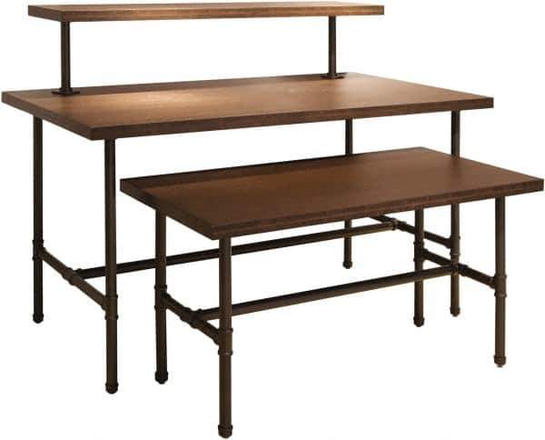 ECONOCO - 48" Long x 24" Wide x 24" High Stationary Nesting Table - Dark Brown, Melamine Top - Best Tool & Supply