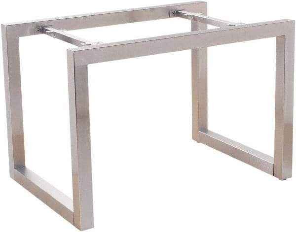 ECONOCO - 36" Long x 24" Wide x 24" High Stationary Display Table Frame - Satin Chrome, Steel Frame - Best Tool & Supply