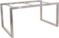 ECONOCO - 60" Long x 36" Wide x 30" High Stationary Display Table Frame - Satin Chrome, Steel Frame - Best Tool & Supply