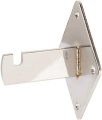 ECONOCO - Chrome Coated Wall Bracket - 3-3/4" Long, 3" Wide - Best Tool & Supply