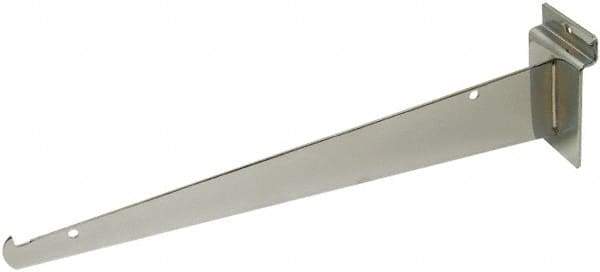 ECONOCO - Satin Chrome Coated Shelf Bracket - 12" Long - Best Tool & Supply