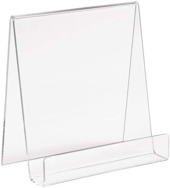 ECONOCO - 5-1/2" Wide x 6" High, Acrylic Display Easel - Clear - Best Tool & Supply