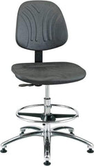 Bevco - 20-1/2 to 30-1/2" High Adjustable Chair - 27" Wide x 27" Deep, Polyurethane Seat, Black - Best Tool & Supply