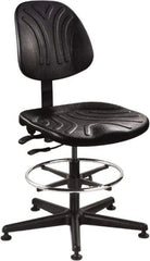 Bevco - 21 to 31" High Adjustable Chair - 27" Wide x 27" Deep, Polyurethane Seat, Black - Best Tool & Supply