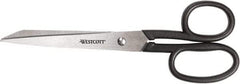 Westcott - 3-1/2" LOC, 8" OAL Stainless Steel Standard Standard - Plastic Straight Handle, For General Purpose Use - Best Tool & Supply
