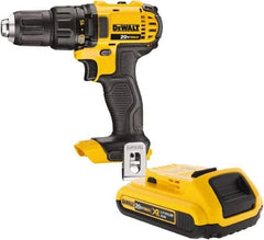 DeWALT - 20 Volt 1/2" Keyless Chuck Cordless Hammer Drill - 0 to 8,500 BPM, 0 to 600 & 0 to 2,000 RPM, Reversible - Best Tool & Supply