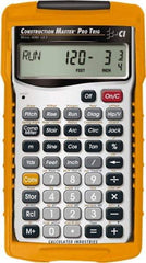 Calculated Industries - 11-Digit (7 normal, 4 Fractions) with Full Annunciators Handheld Calculator - 5/8" x 2-1/2" (15.00mm x 65.0mm) Display Size, Silver & Yellow, LR-44/A76 Powered - Best Tool & Supply