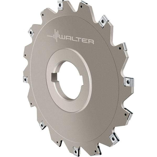 Walter - Arbor Hole Connection, 0.1575" Cutting Width, 0.7087" Depth of Cut, 80mm Cutter Diam, 1-1/16" Hole Diam, 4 Tooth Indexable Slotting Cutter - F4053.B Toolholder, LN.X 070204 Insert, Right Hand Cutting Direction - Best Tool & Supply