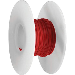 OK Industries - 26 AWG, 1 Strand, 30.4 m OAL, Copper Hook Up Wire - Red Kynar Jacket, 0.027" Diam - Best Tool & Supply