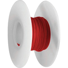 OK Industries - 24 AWG, 1 Strand, 30.4 m OAL, Copper Hook Up Wire - Red Kynar Jacket, 0.03" Diam - Best Tool & Supply