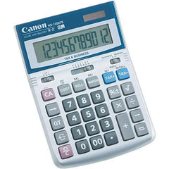 Canon - 12-Digit LCD 12 Function Handheld Calculator - 4-7/8 x 6-7/8 Display Size, White, Solar & Battery Powered - Best Tool & Supply