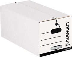 Universal One - 37-1/4" Wide x 18" High x 10" Deep, Storage Box - Corrugated Fiberboard, White - Best Tool & Supply