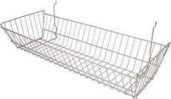 ECONOCO - 10" Deep, Rectangular Steel Peg Board/Slatwall Basket - 24" Wide x 5" High - Best Tool & Supply