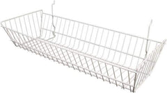 ECONOCO - 10" Deep, Rectangular Steel Peg Board/Slatwall Basket - 24" Wide x 5" High - Best Tool & Supply