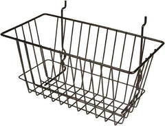 ECONOCO - 6" Deep, Rectangular Steel Peg Board/Slatwall Basket - 12" Wide x 6" High - Best Tool & Supply