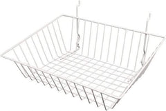 ECONOCO - 12" Deep, Rectangular Steel Peg Board/Slatwall Basket - 15" Wide x 5" High - Best Tool & Supply