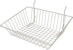 ECONOCO - 12" Deep, Rectangular Steel Peg Board/Slatwall Basket - 15" Wide x 5" High - Best Tool & Supply