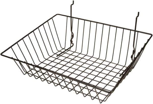 ECONOCO - 12" Deep, Rectangular Steel Peg Board/Slatwall Basket - 15" Wide x 5" High - Best Tool & Supply