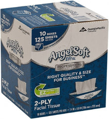 Georgia Pacific - Case of (10) 125-Sheet Flat Boxes of White Facial Tissues - Best Tool & Supply