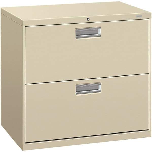 Hon - 30" Wide x 28.38" High x 19-1/4" Deep, 2 Drawer Lateral File - Steel, Putty - Best Tool & Supply