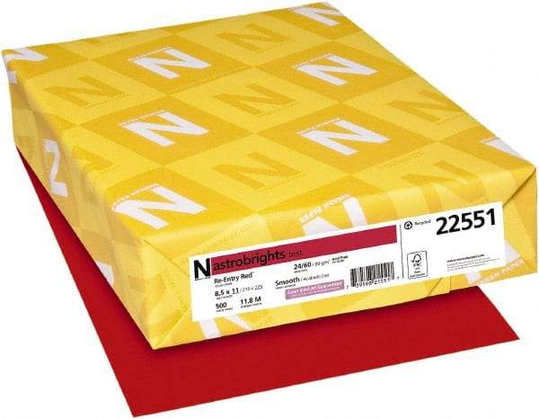 Neenah Paper - 8-1/2" x 11" Red Colored Copy Paper - Use with Laser Printers, Inkjet Printers, Copiers - Best Tool & Supply