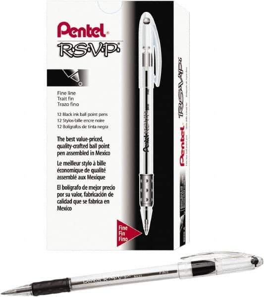 Pentel - Conical Ball Point Pen - Black - Best Tool & Supply