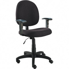 ALERA - 41-1/8" High Adjustable Chair - 25-1/4" Wide x 25-1/4" Deep, 100% Acrylic Fabric Seat, Black - Best Tool & Supply