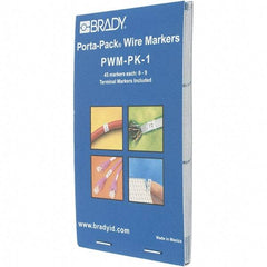 Brady - Nylon Cable Tag - NMBRS 0-9 WHT/BLK WIRE MARKER BOOK - Best Tool & Supply