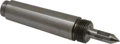 Riten - 3/8" Head Diam, Steel Long Point Solid Dead Center - 3MT Morse Taper, 3/8" Point Diam, 1-1/4" Point Length, 1-11/16" OAL - Best Tool & Supply