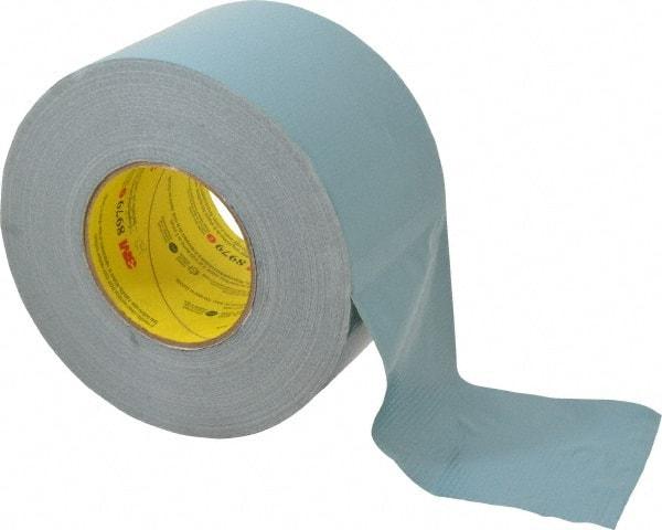 3M - 4" x 55m Blue Duct Tape - 12.1 mil, Rubber Adhesive, Polyethylene Film Backing, 36 Lb/ln Tensile Strength, 200°F Max, Series 8979 - Best Tool & Supply