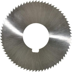 Value Collection - 2-3/4" Diam x 0.023" Blade Thickness x 1" Arbor Hole Diam, 72 Tooth Slitting and Slotting Saw - Arbor Connection, Right Hand, Uncoated, High Speed Steel, Concave Ground, Contains Keyway - Best Tool & Supply