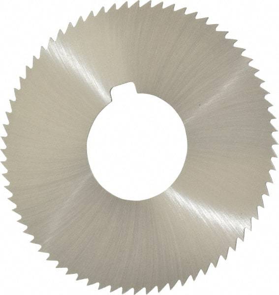 Value Collection - 2-3/4" Diam x 0.032" Blade Thickness x 1" Arbor Hole Diam, 72 Tooth Slitting and Slotting Saw - Arbor Connection, Right Hand, Uncoated, High Speed Steel, Concave Ground, Contains Keyway - Best Tool & Supply